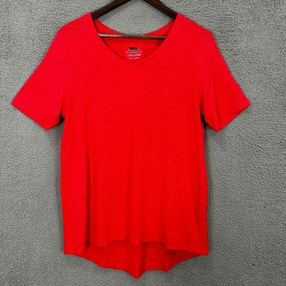 Chicos top womens 1 medium red the ultimate tee burnout casual weekend layers - Picture 1 of 7